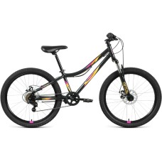 Велосипед Forward IRIS 24 2.0 D (24" 6 ск. рост. 12") 2022, черный/розовый, RBK22FW24732