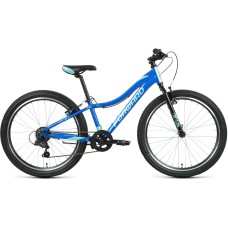 Велосипед Forward JADE 24 1.0 (24" 7 ск. рост. 12") 2022, синий/бирюзовый, RBK22FW24743
