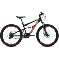 Велосипед Forward RAPTOR 24 2.0 D (24" 6 ск. рост. 15") 2022, черный/красный, RBK22FW24770