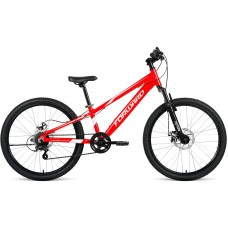 Велосипед Forward RISE 24 2.0 D (24" 7 ск. рост. 11") 2022, красный/белый, RBK22FW24798