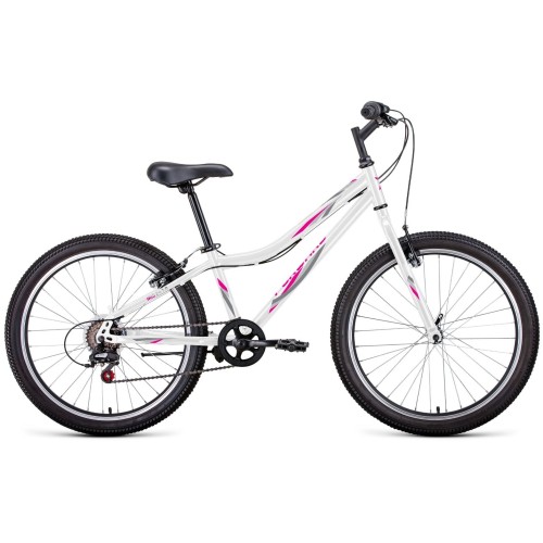 Велосипед Forward IRIS 24 1.0 (12"рост) белый/розовый 2022 год