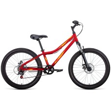 Велосипед Forward IRIS 24 2.0 D (24" 6 ск. рост. 12") 2022, красный/желтый, RBK22FW24836