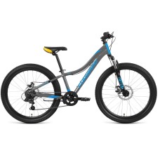 Велосипед Forward JADE 24 2.0 D (24" 7 ск. рост. 12") 2022, серый/голубой, RBK22FW24840