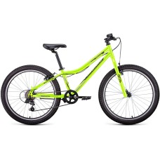Велосипед Forward TITAN 24 1.0 (24" 6 ск. рост. 12") 2022, ярко-зеленый/темно-серый, RBK22FW24841