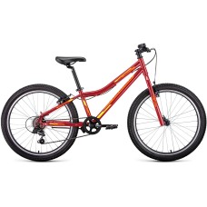 Велосипед Forward TITAN 24 1.0 (24" 6 ск. рост. 12") 2022, красный/желтый, RBK22FW24842