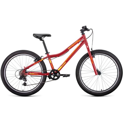Велосипед Forward TITAN 24 1.0 (12"рост) красный/желтый 2022 год