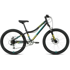 Велосипед Forward TITAN 24 2.0 D (24" 6 ск. рост. 12") 2022, черный/желтый, RBK22FW24843