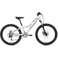 Велосипед Forward TITAN 24 2.0 D (24" 6 ск. рост. 12") 2022, белый/черный, RBK22FW24844