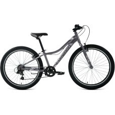 Велосипед Forward TWISTER 24 1.0 (24" 7 ск. рост. 12") 2022, черный/серебристый, RBK22FW24845