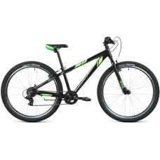 Велосипед Forward TORONTO 26 1.2 (26" 7 ск. рост. 13") 2022, черный/ярко-зеленый, RBK22FW26029