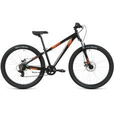 Велосипед Forward TORONTO 26 2.2 D (26" 7 ск. рост. 13") 2022, черный/оранжевый, RBK22FW26032