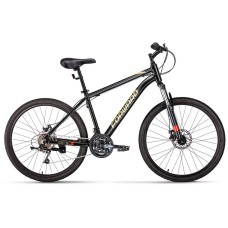 Велосипед Forward HARDI 26 2.0 D (26" 21 ск. рост. 16") 2022, черный/желтый, RBK22FW26301