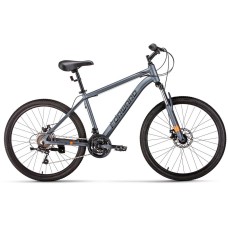 Велосипед Forward HARDI 26 2.0 D (26" 21 ск. рост. 16") 2022, серый матовый/черный, RBK22FW26303