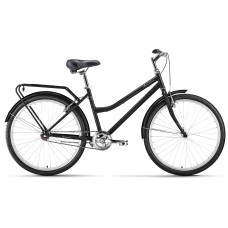 Велосипед Forward BARCELONA 26 1.0 (26" 1 ск. рост. 17") 2022, черный/белый, RBK22FW26548
