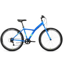 Велосипед Forward DAKOTA 26 1.0 (26" 6 ск. рост. 16.5") 2022, синий/ярко-зеленый, RBK22FW26597