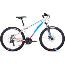 Велосипед Forward FLASH 26 2.0 D (26" 21 ск. рост. 19") 2022, белый/голубой, RBK22FW26684