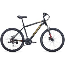 Велосипед Forward HARDI 26 2.1 D (26" 21 ск. рост. 18") 2022, черный/желтый, RBK22FW26705