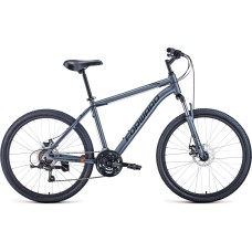 Велосипед Forward HARDI 26 2.1 D (26" 21 ск. рост. 18") 2022, серый матовый/черный, RBK22FW26707