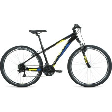 Велосипед Forward APACHE 27,5 1.2 (27,5" 21 ск. рост. 19") 2022, черный/желтый, RBK22FW27282