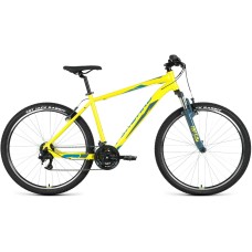Велосипед Forward APACHE 27,5 1.2 (27,5" 21 ск. рост. 19") 2022, желтый/зеленый, RBK22FW27284