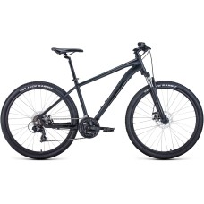 Велосипед Forward APACHE 27,5 2.0 D (27,5" 21 ск. рост. 15") 2022, черный матовый/черный, RBK22FW27287