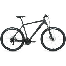 Велосипед Forward APACHE 27,5 2.2 D (27,5" 21 ск. рост. 15") 2022, черный матовый/черный, RBK22FW27297