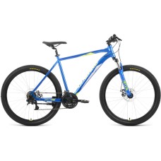 Велосипед Forward APACHE 27,5 2.2 D (27,5" 21 ск. рост. 15") 2022, синий/зеленый, RBK22FW27299