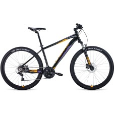 Велосипед Forward APACHE 27,5 3.0 HD (27,5" 21 ск. рост. 15") 2022, черный/оранжевый, RBK22FW27346