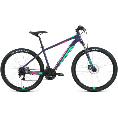 Велосипед Forward APACHE 27,5 3.2 HD (15"рост) фиолетовый/зеленый 2022 год