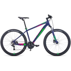Велосипед Forward APACHE 27,5 3.0 HD (27,5" 21 ск. рост. 17") 2022, фиолетовый/зеленый, RBK22FW27359