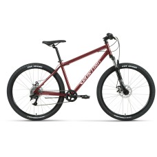 Велосипед Forward SPORTING 27,5 2.3 D (27,5" 8 ск. рост. 19") 2022, темно-красный/серебристый, RBK22FW27541