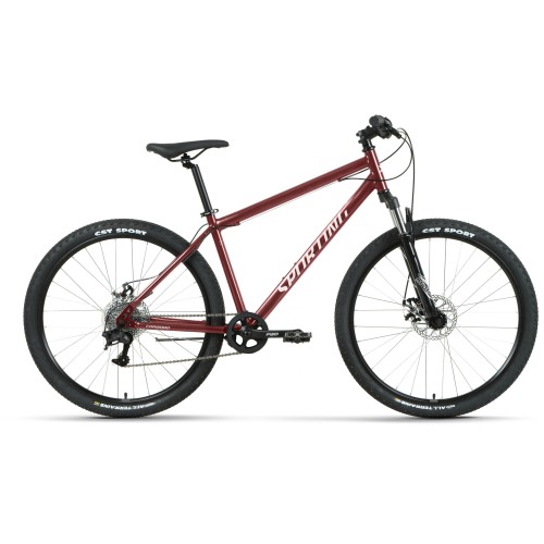 Велосипед Forward SPORTING 27,5 2.3 D (19"рост) темно-красный/серебристый 2022 год
