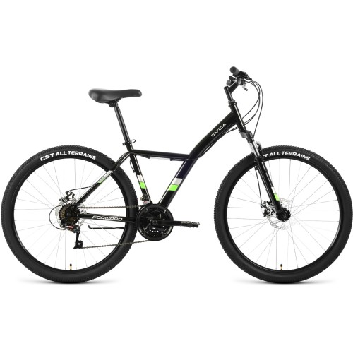 Велосипед Forward DAKOTA 27,5 2.0 D (16.5"рост) черный/ярко-зеленый 2022 год