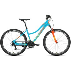 Велосипед Forward JADE 27,5 1.0 (27,5" 21 ск. рост. 16.5") 2022, бирюзовый/желтый, RBK22FW27751