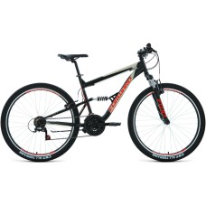 Велосипед Forward RAPTOR 27,5 1.0 (27,5" 18 ск. рост. 16") 2022, черный/красный, RBK22FW27774