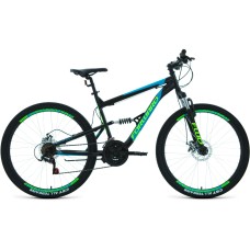 Велосипед Forward RAPTOR 27,5 2.0 D (27,5" 18 ск. рост. 16") 2022, черный/бирюзовый, RBK22FW27783