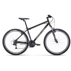 Велосипед Forward SPORTING 27,5 1.0 (27,5" 21 ск. рост. 15") 2022, черный/серебристый, RBK22FW27820