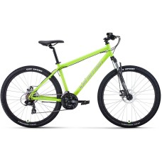Велосипед Forward SPORTING 27,5 2.2 D (27,5" 8 ск. рост. 17") 2022, ярко-зеленый/серебристый, RBK22FW27854
