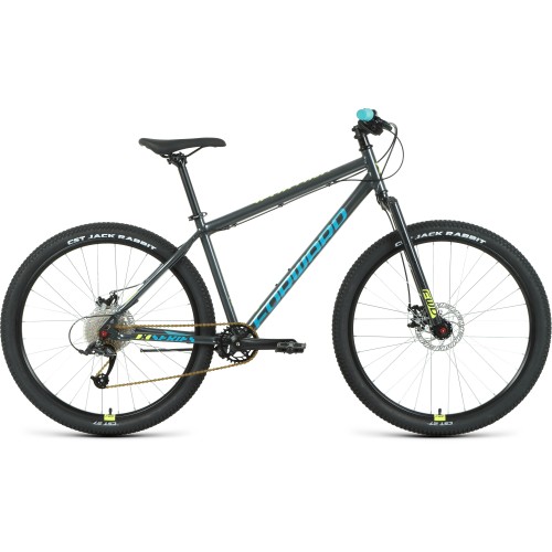 Велосипед Forward SPORTING 27,5 X D (19"рост) темно-серый/зеленый 2022 год