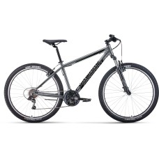 Велосипед Forward APACHE 27,5 1.0 CLASSIC (27,5" 21 ск. рост. 19") 2022, серый/черный, RBK22FW27925