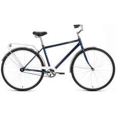 Велосипед Forward DORTMUND 28 1.0 (28" 1 ск. рост. 19") 2022, темно-синий/белый, RBK22FW28610