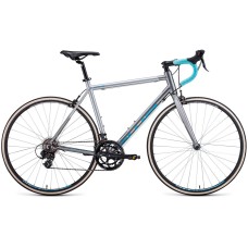 Велосипед Forward IMPULSE 28 (28" 14 ск. рост. 480 мм) 2022, серый матовый/бирюзовый, RBK22FW28723