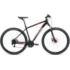 Велосипед Forward APACHE 29 2.2 D (29" 21 ск. рост. 17") 2022, черный/красный, RBK22FW29428