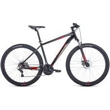 Велосипед Forward APACHE 29 2.0 D (29" 21 ск. рост. 19") 2022, черный/красный, RBK22FW29433