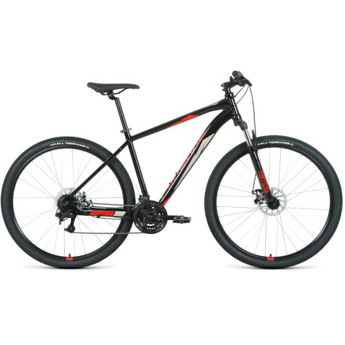 Велосипед Forward APACHE 29 2.2 D (19"рост) черный/красный 2022 год