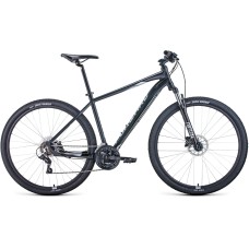 Велосипед Forward APACHE 29 3.0 HD (29" 21 ск. рост. 19") 2022, черный матовый/серебристый, RBK22FW29474