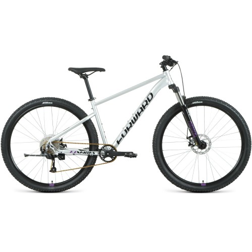 Велосипед Forward SPORTING 29 XX D (19"рост) серебристый/фиолетовый 2022 год