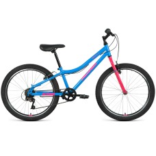 Велосипед Altair ALTAIR MTB HT 24 1.0 (24" 6 ск. рост. 12") 2022, голубой/розовый, RBK22AL24091