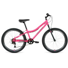 Велосипед Altair ALTAIR MTB HT 24 1.0 (24" 6 ск. рост. 12") 2022, розовый/серый, RBK22AL24092