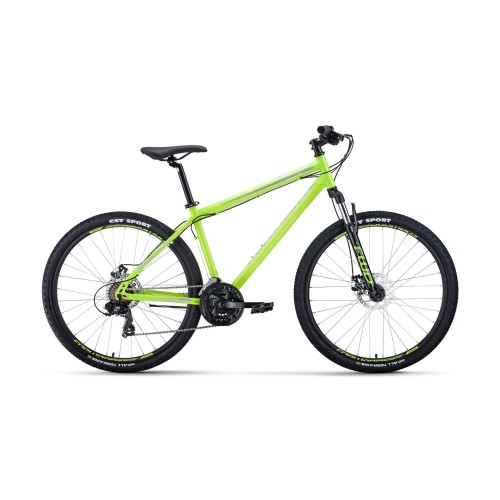 Велосипед Forward Sporting 27,5 2.0 disc (рост 19") 2020 светло-зеленый / серый